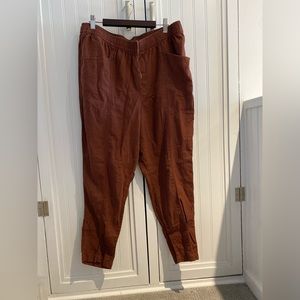 Linen blend pants